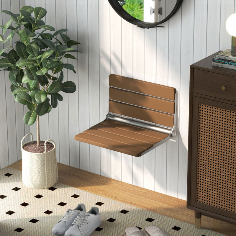 HIPS Bathroom Bench with Wall-Mounted Foldable Design and Waterproof Finish