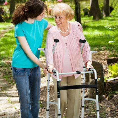 Collapsible Rehabilitation Walker with 5-Inch Wheels