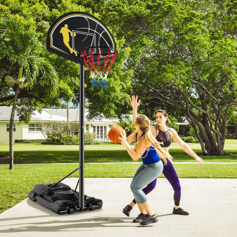 4.25-10 Feet Portable Adjustable Basketball Goal Hoop System