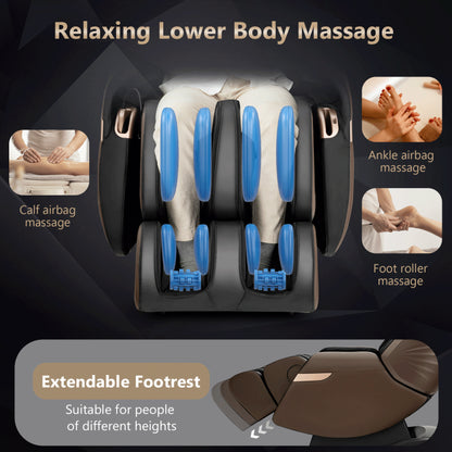 Therapy 21 - 3D Sl-Track Electric Full Body Zero Gravity Shiatsu Massage Chair with Heat Roller