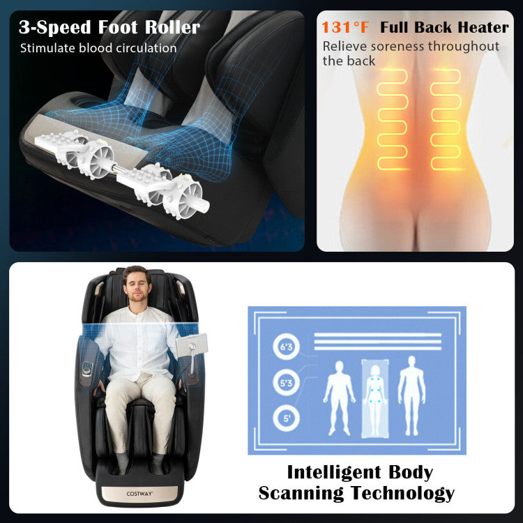 Enjoyment 13 - 3D Sl-Track Full Body Zero Gravity Massage Chair with Thai Stretch